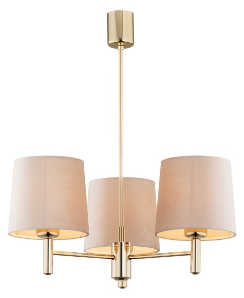 Brilagi - Luster na tyči MONTE 3xE27/60W/230V béžová/zlatá