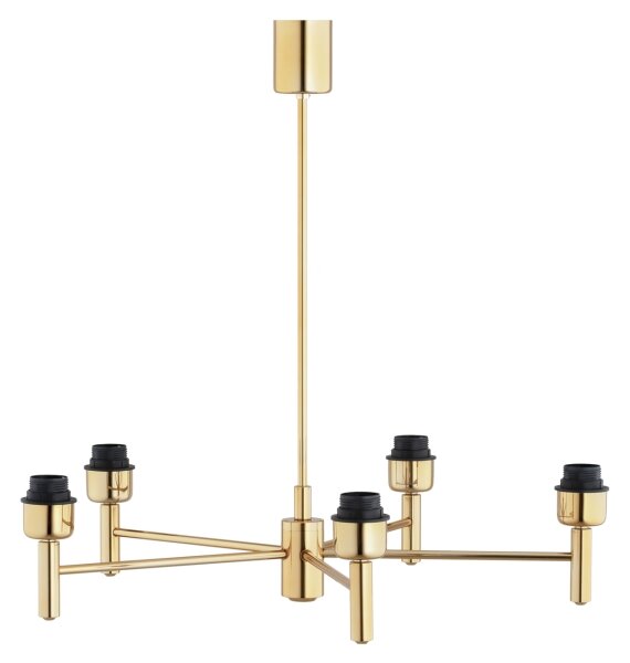 Brilagi - Luster na tyči MONTE 5xE27/60W/230V hnedá/zlatá