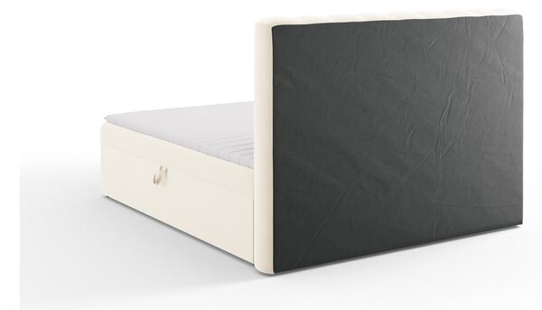 Béžová boxspring posteľ s úložným priestorom 180x200 cm Gina – Milo Casa