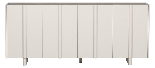 Krémovobiela nízka modulárna komoda z borovicového dreva 200x85 cm Basu – WOOOD