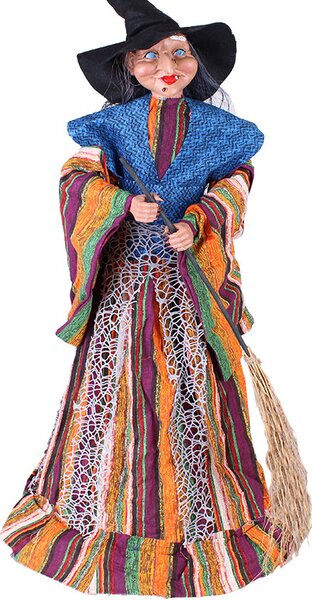 Bosorka s metlou 80cm (Dekorácia na halloweensky večierok)