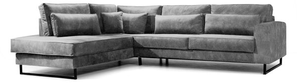 ROHOVÁ SEDAČKA, textil, kompozitné drevo, sivá Livetastic - Sedačky, Online Only