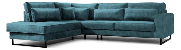 ROHOVÁ SEDAČKA, textil, kompozitné drevo, modrá Livetastic - Sedačky, Online Only