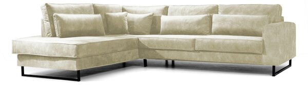 ROHOVÁ SEDAČKA, textil, kompozitné drevo, béžová Livetastic - Sedačky, Online Only
