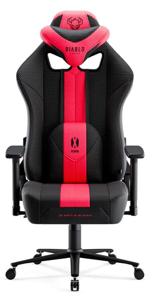 Látkové herné kreslo Diablo X-Player 2.0 Normal Size, karmínovo-antracitové