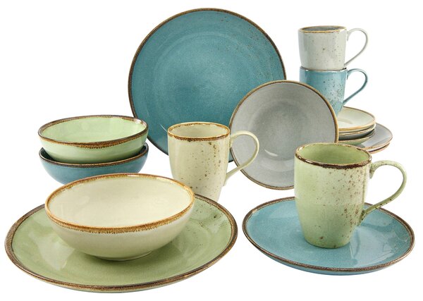 KOMBINOVANÝ SERVIS, 16-dielne, kamenina Creatable - Online Only bytové doplnky, Online Only