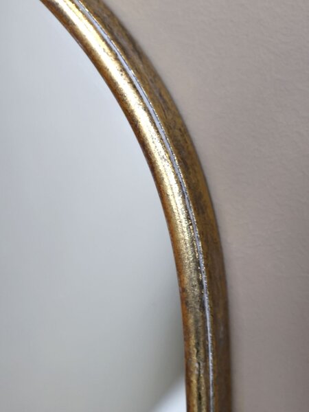 Mosazné antik nástenné zrkadlo Corinne - 85*56*16 cm - Chic Antique