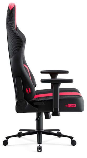 Herné kreslo s látkovým poťahom, veľkosť King Size, karmínový-antracitový: Diablo X-Player 2.0