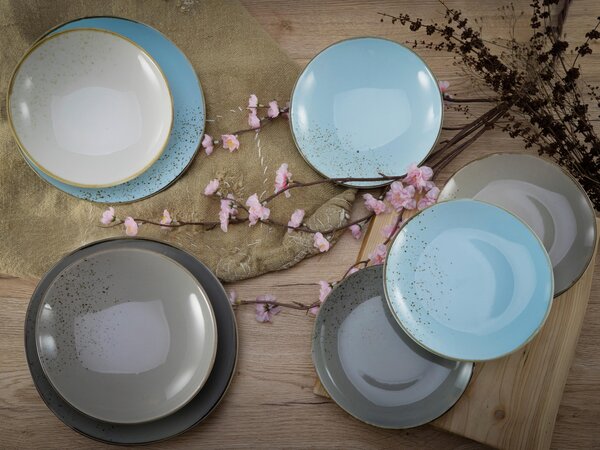 KOMBINOVANÝ SERVIS, 12-dielne, kamenina Creatable - Online Only bytové doplnky, Online Only