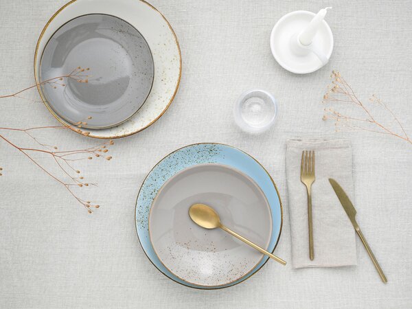 KOMBINOVANÝ SERVIS, 12-dielne, kamenina Creatable - Online Only bytové doplnky, Online Only