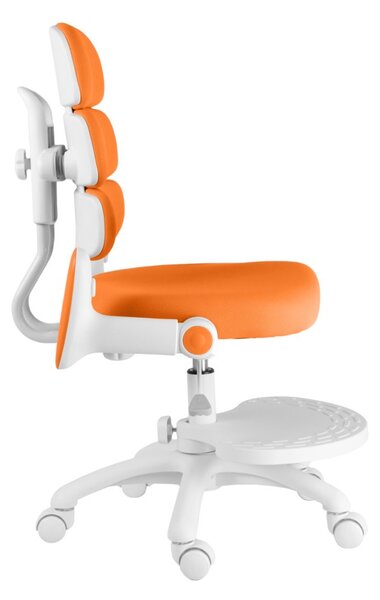 Detská rastúca stolička Neoseat KIDDY THREE — látka, prateľný poťah, oranžová