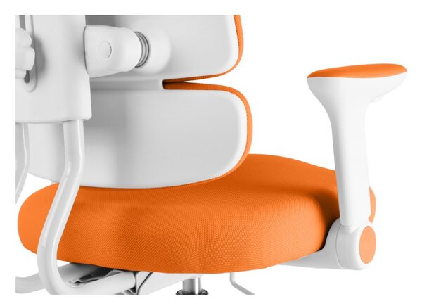Detská rastúca stolička Neoseat KIDDY THREE — látka, prateľný poťah, oranžová