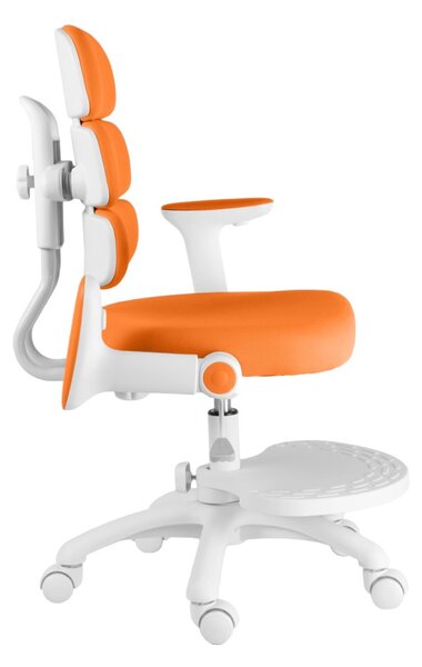 Detská rastúca stolička Neoseat KIDDY THREE — látka, prateľný poťah, oranžová