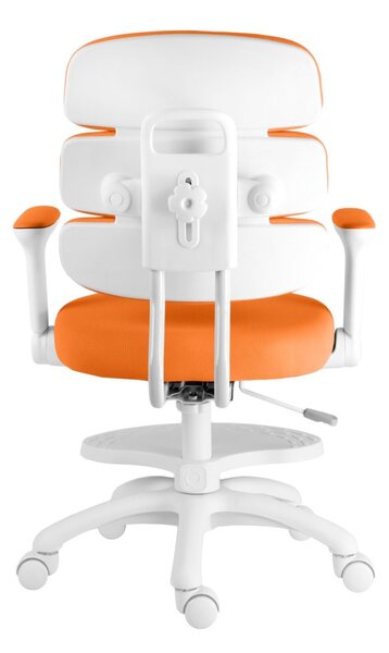 Detská rastúca stolička Neoseat KIDDY THREE — látka, prateľný poťah, oranžová