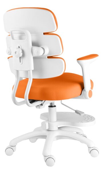 Detská rastúca stolička Neoseat KIDDY THREE — látka, prateľný poťah, oranžová