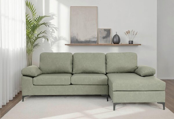 ROHOVÁ SEDAČKA, textil, zelená MID.YOU - Sedačky, Online Only