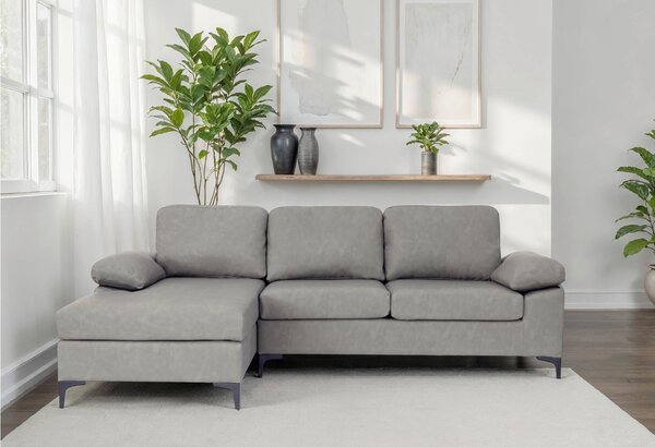 ROHOVÁ SEDAČKA, textil, sivá MID.YOU - Sedačky, Online Only