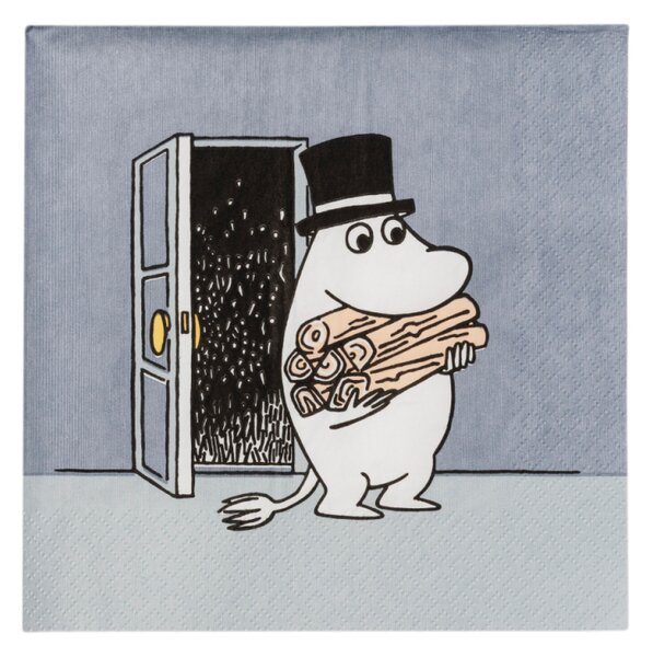 Arabia Servítky Moominpappa 33x33cm, 20ks / sivé