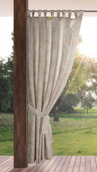 Hotový záves GARDEN 15 púdrovo ružový / krémový - na priechodkách