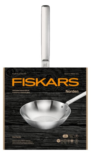 Fiskars Nerezová panvica wok Norden Steel 28cm
