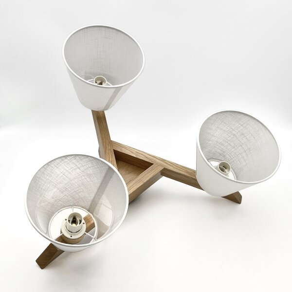Brilagi - LED Prisadený luster ANTHONY 3xE14/40W/230V dub/biela