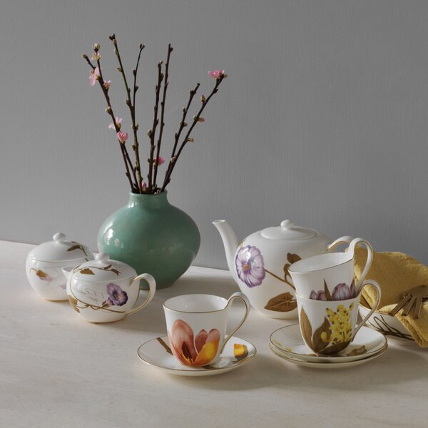 Porcelánová šálka s podšálkou Flora Iris 270 ml