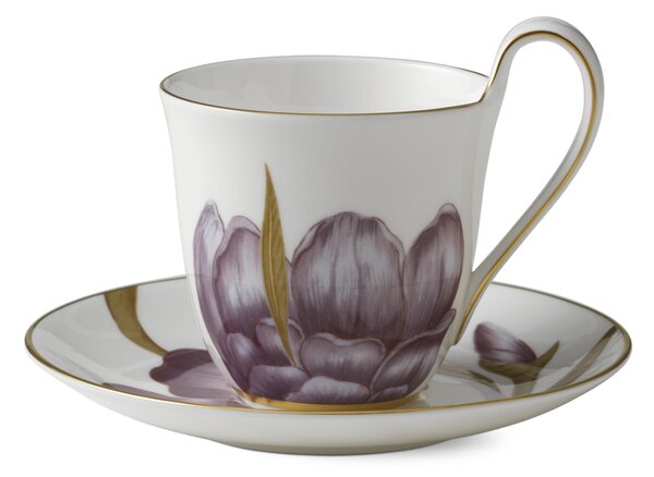 Porcelánová šálka s podšálkou Flora Iris 270 ml