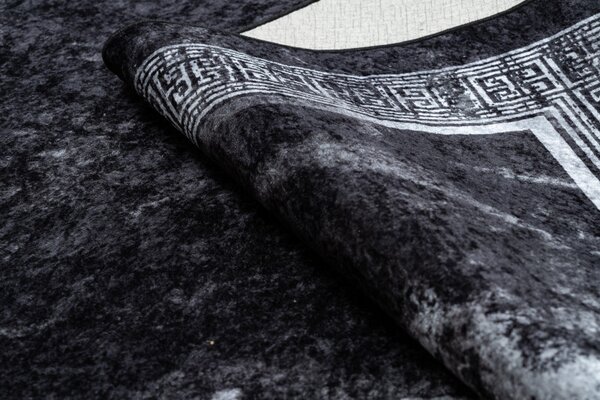 Dywany Łuszczów, Kusový koberec Miro 51278.810 Marble black/white, 80x150, čiernobiela, chodba / predsieň