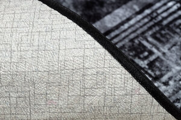 Dywany Łuszczów, Kusový koberec Miro 51278.810 Marble black/white, 80x150, čiernobiela, chodba / predsieň