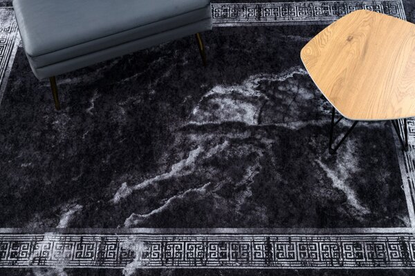 Dywany Łuszczów, Kusový koberec Miro 51278.810 Marble black/white, 80x150, čiernobiela, chodba / predsieň