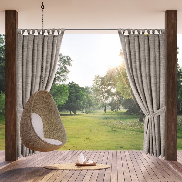 Hotový záves GARDEN 10 hnedý / krémový - na priechodkách