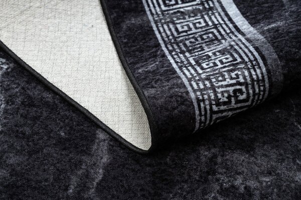 Dywany Łuszczów, Kusový koberec Miro 51278.810 Marble black/white, 80x150, čiernobiela, chodba / predsieň
