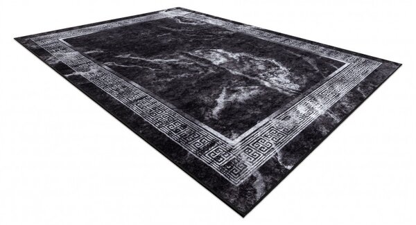 Dywany Łuszczów, Kusový koberec Miro 51278.810 Marble black/white, 80x150, čiernobiela, chodba / predsieň
