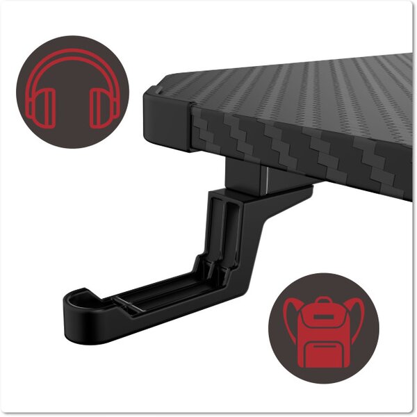 Herný stôl SHADOW GAMER 1.1 s podložkou pod myš