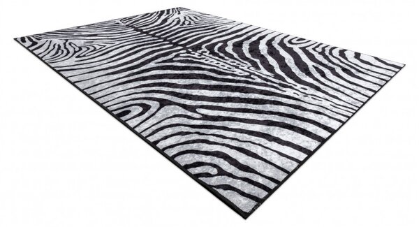 Dywany Łuszczów, Kusový koberec Miro 51331.803 Zebra black / white, 80x150, čiernobiela, chodba / predsieň