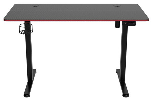 Herný stôl s LED osvetlením SHADOW GAMER 2.0 elektrický, čierny