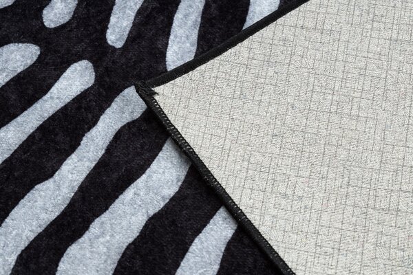 Dywany Łuszczów, Kusový koberec Miro 51331.803 Zebra black / white, 80x150, čiernobiela, chodba / predsieň