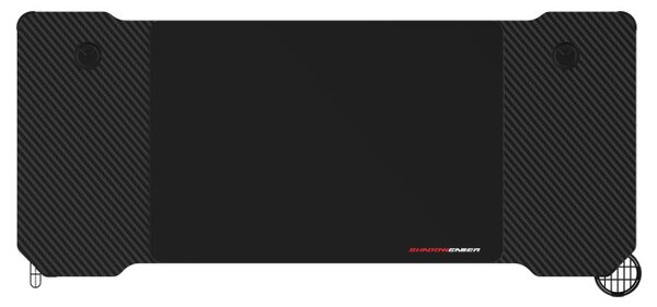 Herný stôl s LED osvetlením SHADOW GAMER 2.0 140 cm elektrický, čierny