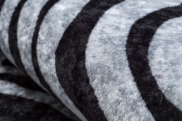 Dywany Łuszczów, Kusový koberec Miro 51331.803 Zebra black / white, 80x150, čiernobiela, chodba / predsieň