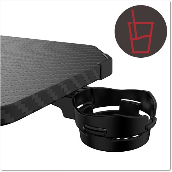 Herný stôl s LED osvetlením SHADOW GAMER 2.0 140 cm elektrický, čierny