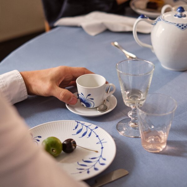 Porcelánová šálka s podšálkou Blue Fluted Mega 90 ml