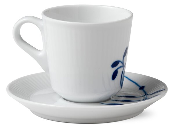 Porcelánová šálka s podšálkou Blue Fluted Mega 90 ml