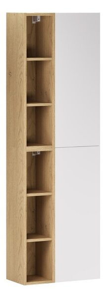 Comad Závesná vysoká kúpeľňová skrinka Aster II 160 cm biela/dub cremona