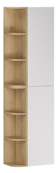 Comad Závesná vysoká kúpeľňová skrinka Aster I 160 cm biela/dub cremona