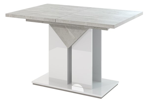 Jedálenský stôl Tarni (svetlosivá + lesk biely) (pre 4 až 6 osôb). Vlastná spoľahlivá doprava až k Vám domov. 1055252