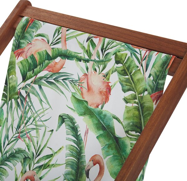 Poťah na záhradné ležadlo viacfarebný polyester 113 x 44 cm zvierací vzor plameniakov sada 2 kusov náhradné poťahy moderný štýl záhrada