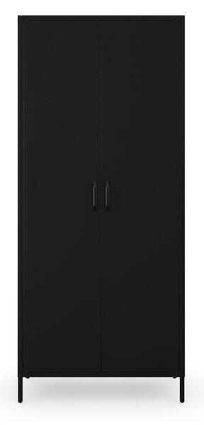 Čierna šatníková skriňa FLAVIO Modern 800 x 1850 x 450 mm