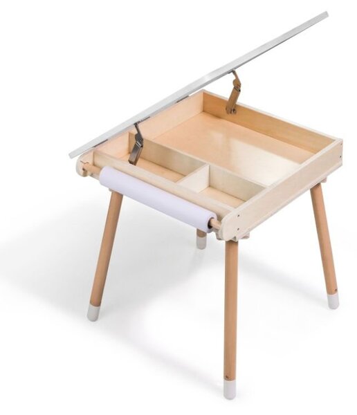 Detský rastúci set BUNNY, stolík a 2 stoličky, biela/hnedá ELIS design