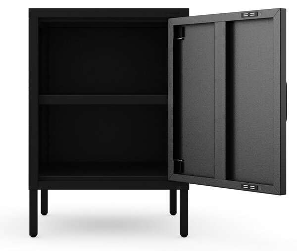 Čierny nočný stolík kovový MIA Modern 424 x 595 x 400 mm
