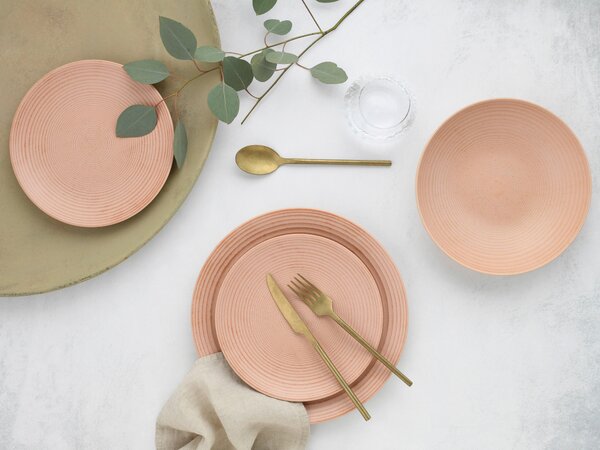 JEDÁLENSKÝ SERVIS Catania Peach 12-dielne Creatable - Online Only bytové doplnky, Online Only